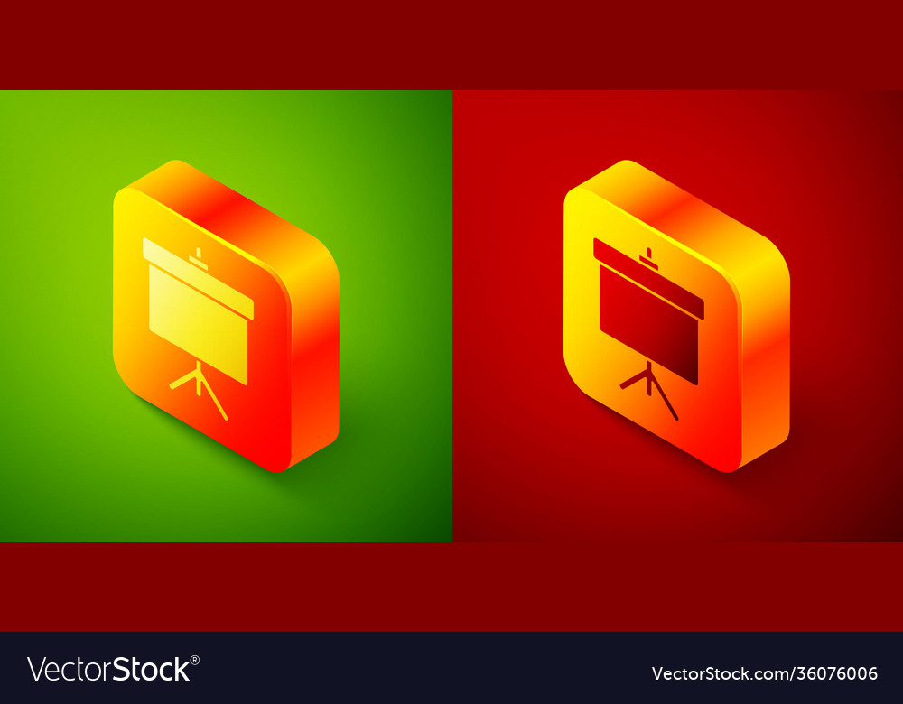 Isometric presentation board with graph schedule Vector Image Isometric presentation board with graph schedule
