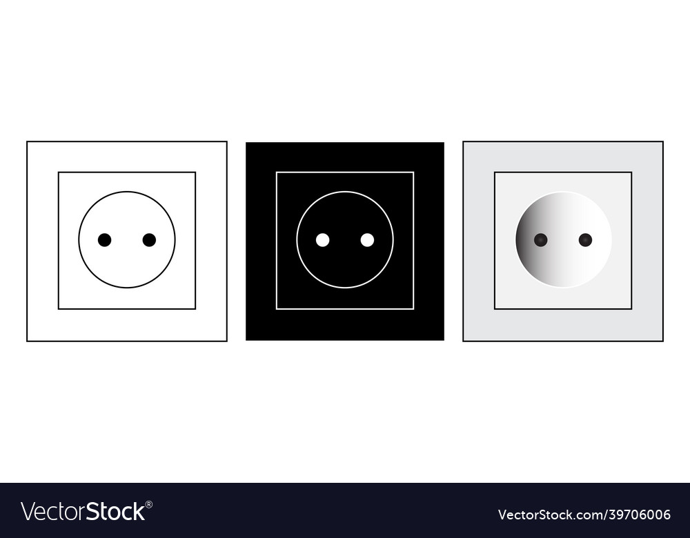Power socket icon electric symbol or sign simple Vector Image