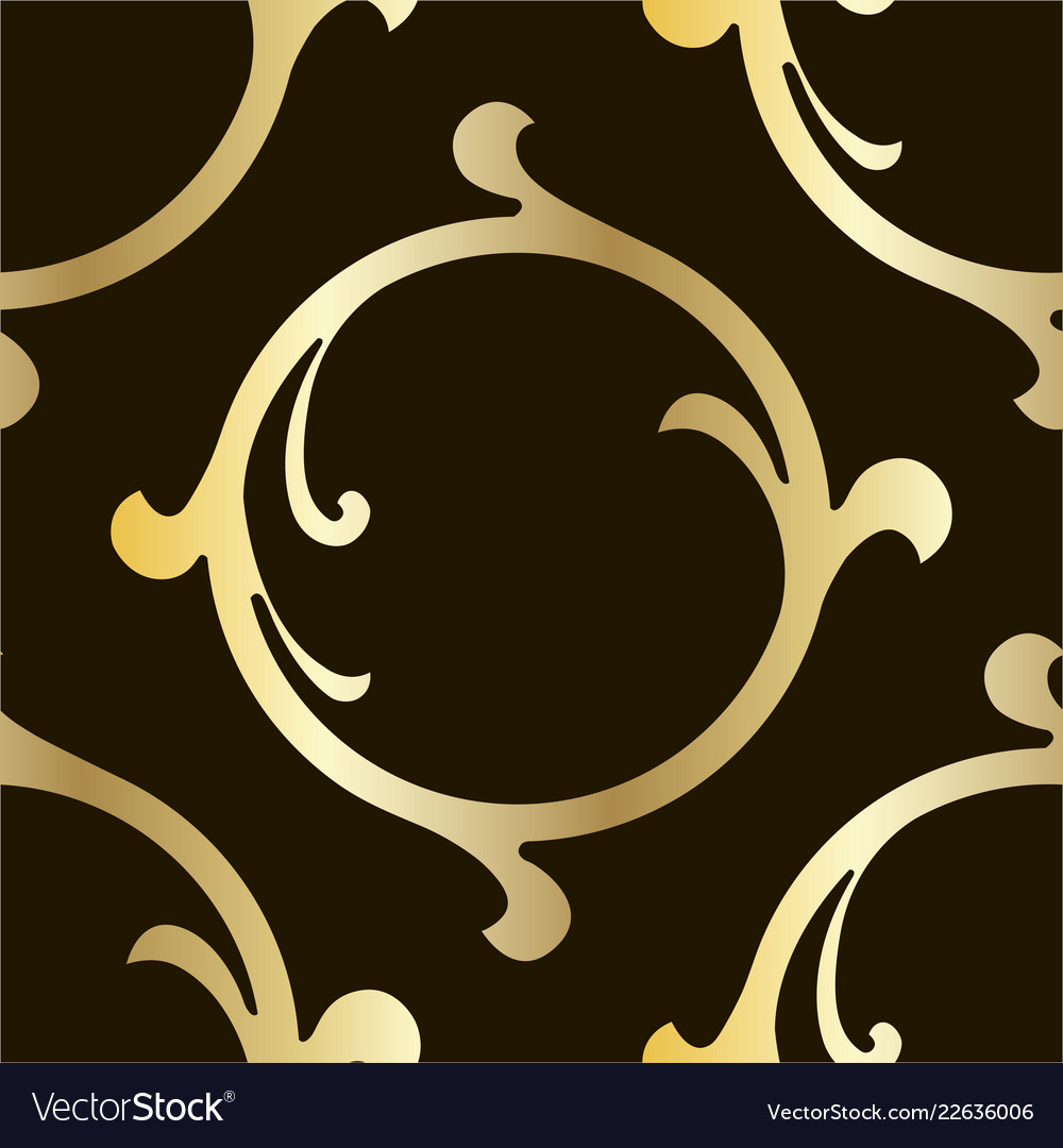 Retro pattern antique acanthus seamless Royalty Free Vector