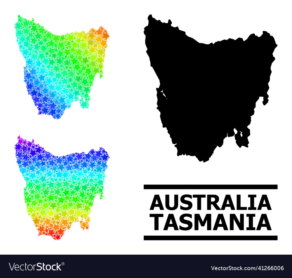 Spectral colored gradient stars mosaic map