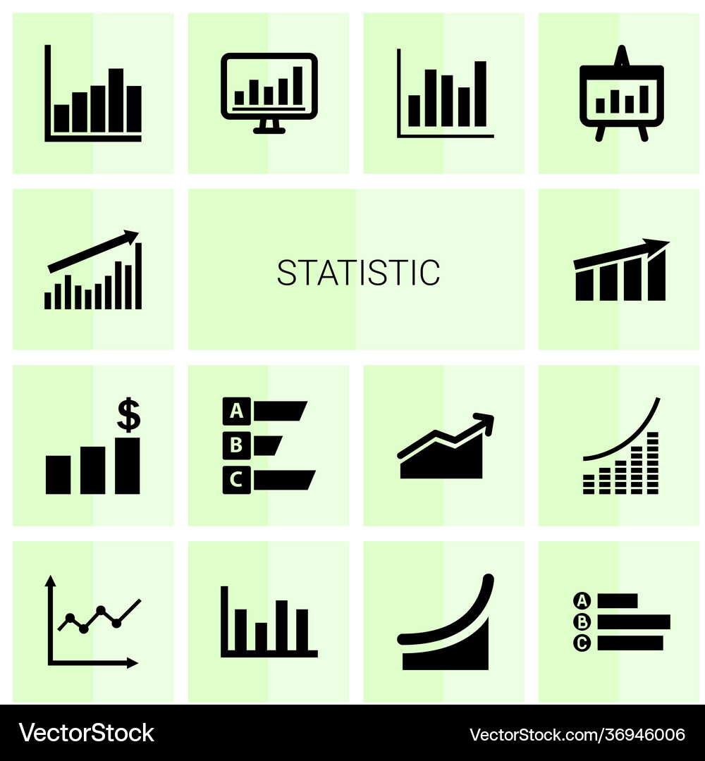 Statistic icons Royalty Free Vector Image - VectorStock