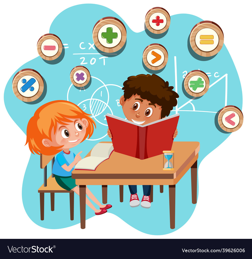 Student learning math isolated