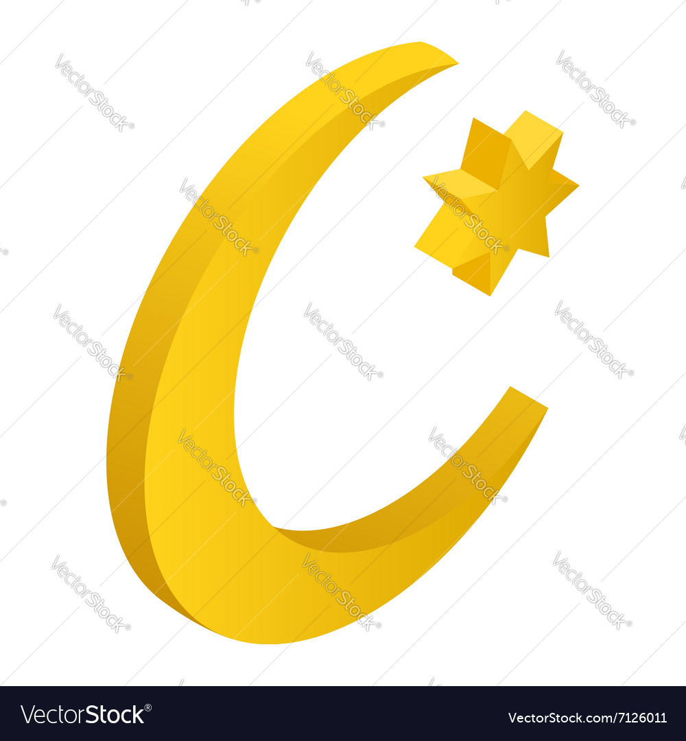 Arabic month with a star royalty free vector image