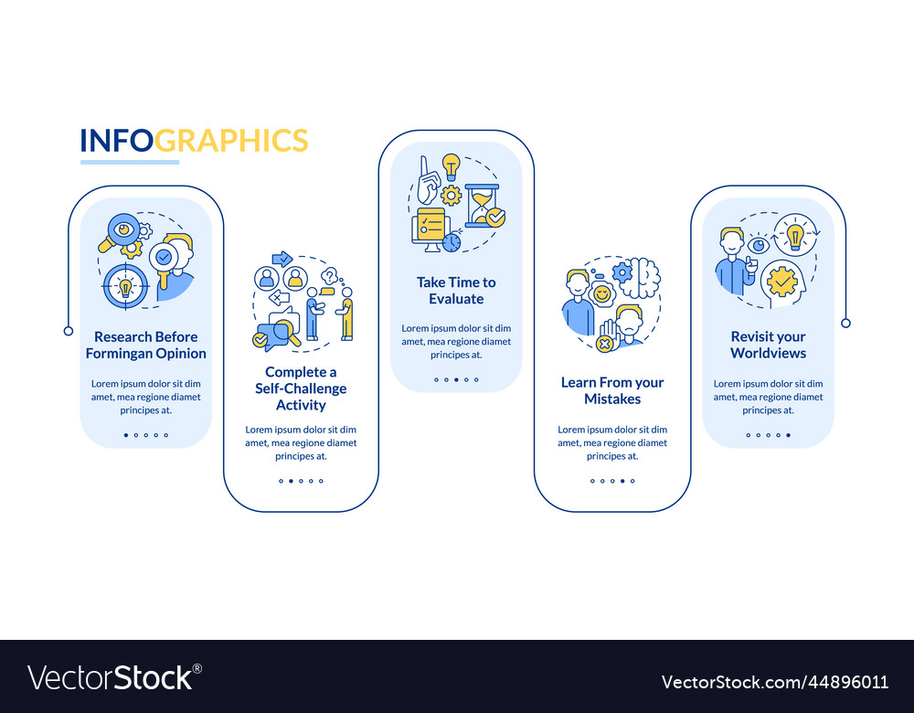 Avoiding confirmation bias tips rectangle vector image Avoiding confirmation bias tips rectangle