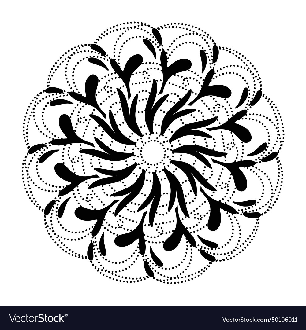 Black tribal mandala element design perfect Vector Image Black tribal mandala element design perfect