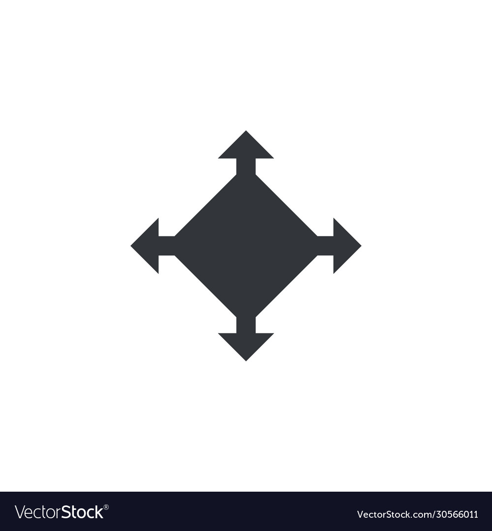Delivery logistic package with four arrows