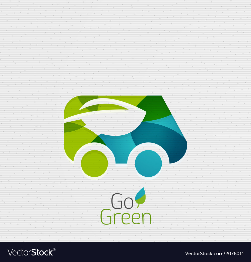Eco car abstract shape design