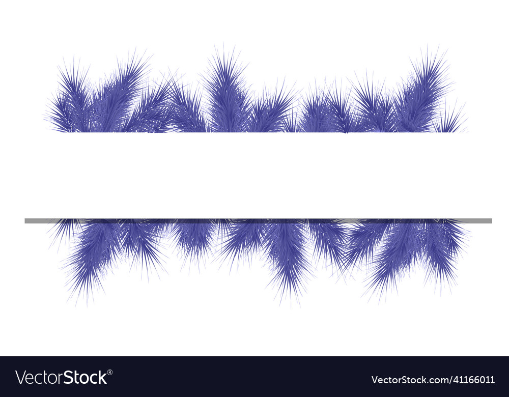 Frame with fir tree on transparent background vector image Frame with fir tree on transparent background