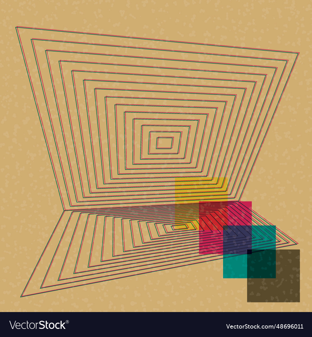 Geometric object cmyk colors transparent Vector Image Geometric object cmyk colors transparent