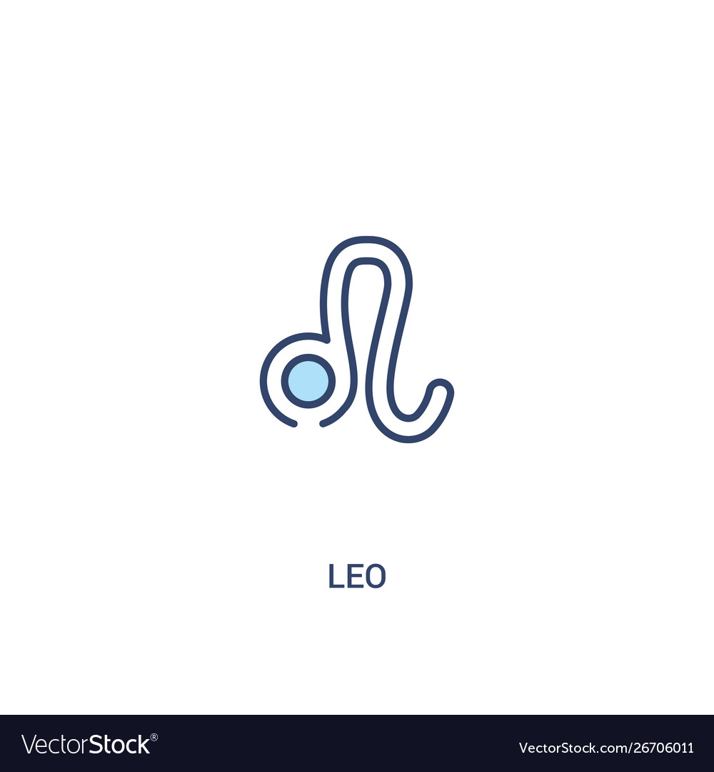 Leo concept 2 colored icon simple line element