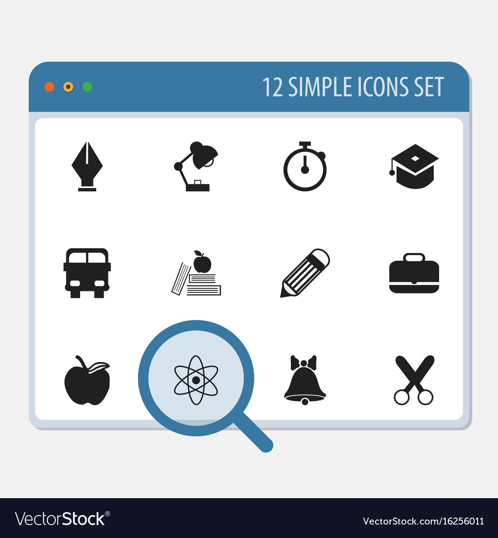 Set of 12 editable knowledge icons includes