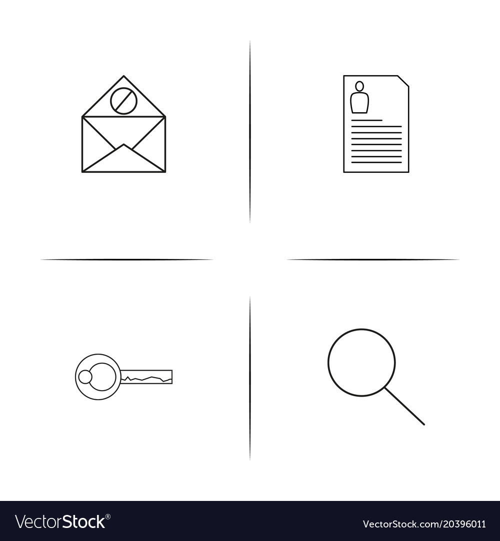 Signs and symbols simple linear icon setsimple
