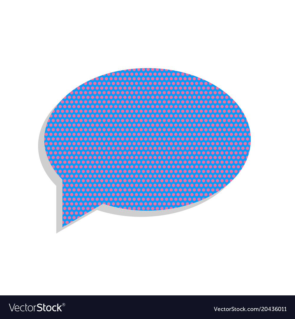 Speech bubble icon neon blue