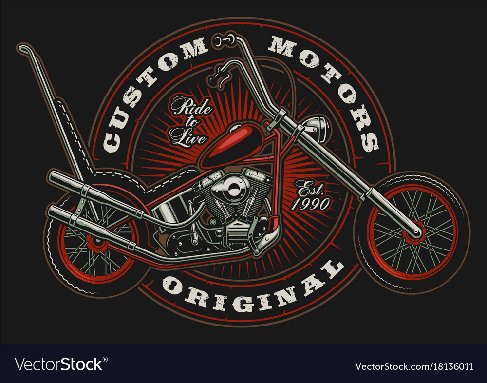 Vintage Claccic Chopper Royalty Free Vector Image