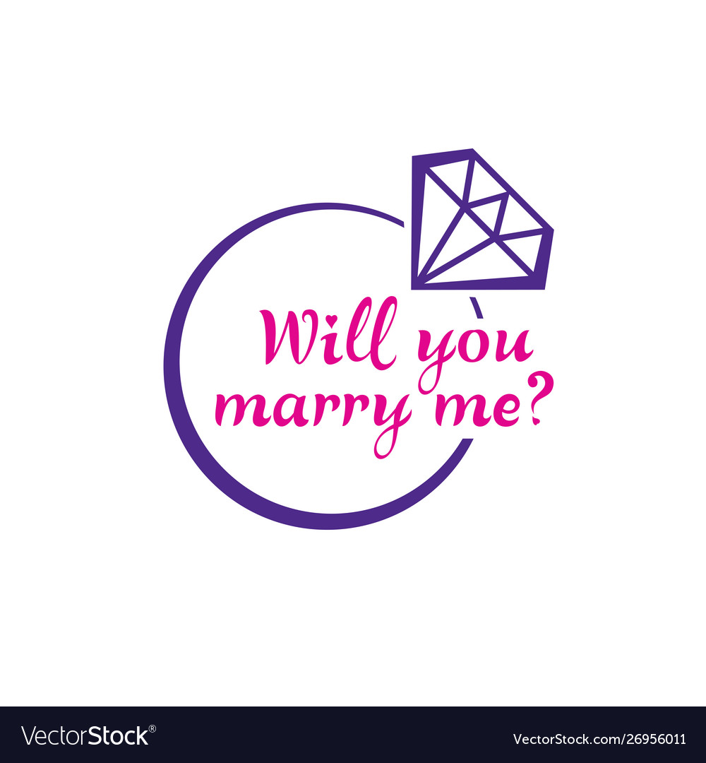 Will you marry me - lettering typography