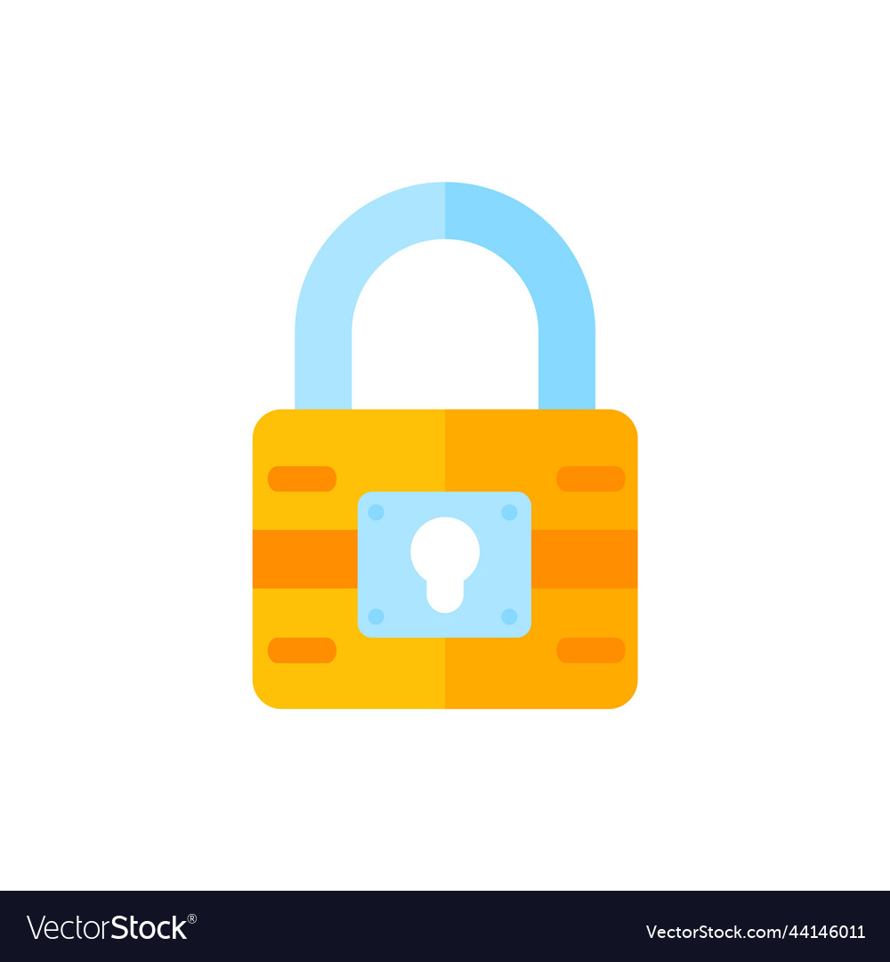 Yellow padlock for locking the information