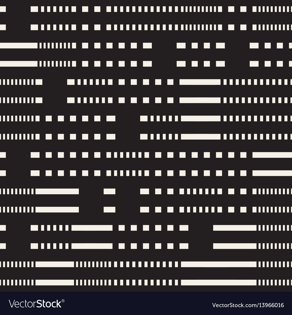 Black and white irregular dashed lines pattern vector image Black and white irregular dashed lines pattern
