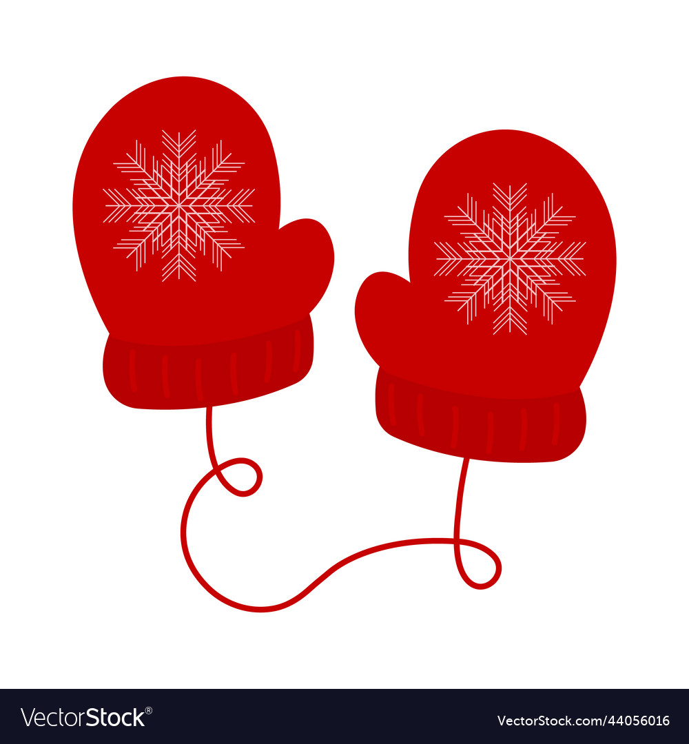 Christmas glove mittens Royalty Free Vector Image