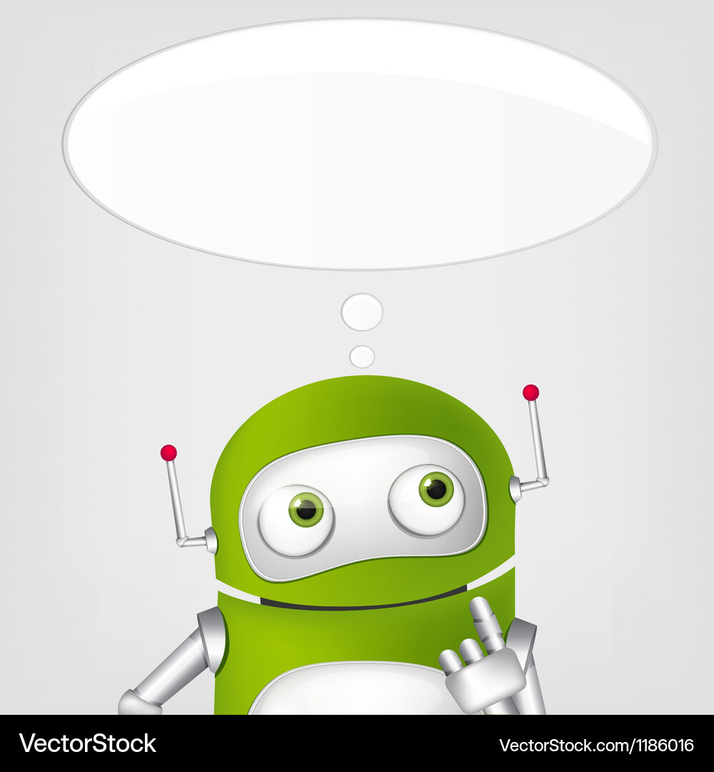 Cute robot Royalty Free Vector Image - VectorStock