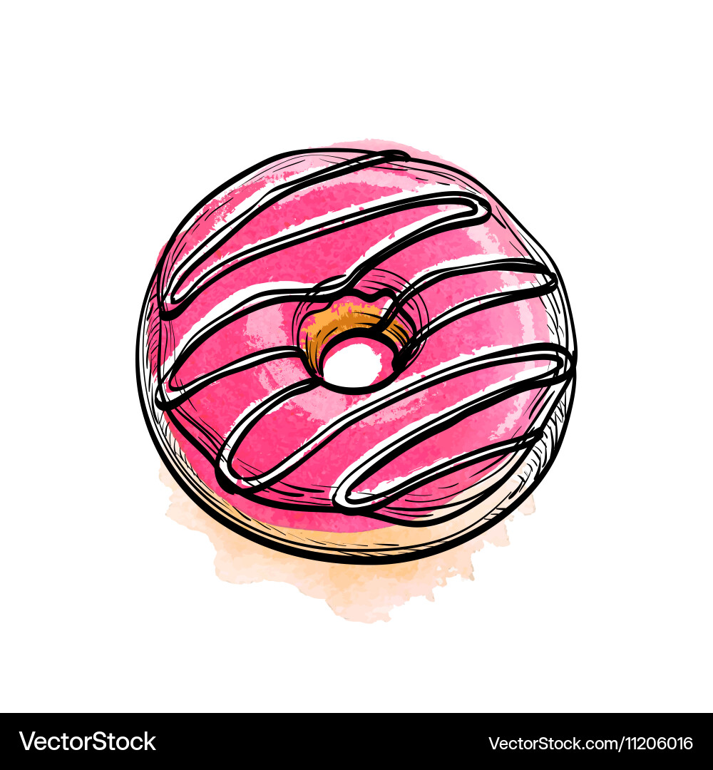 Donut Royalty Free Vector Image - VectorStock