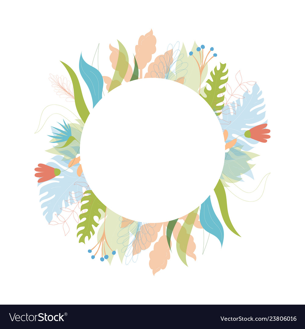 Floral greeting card template