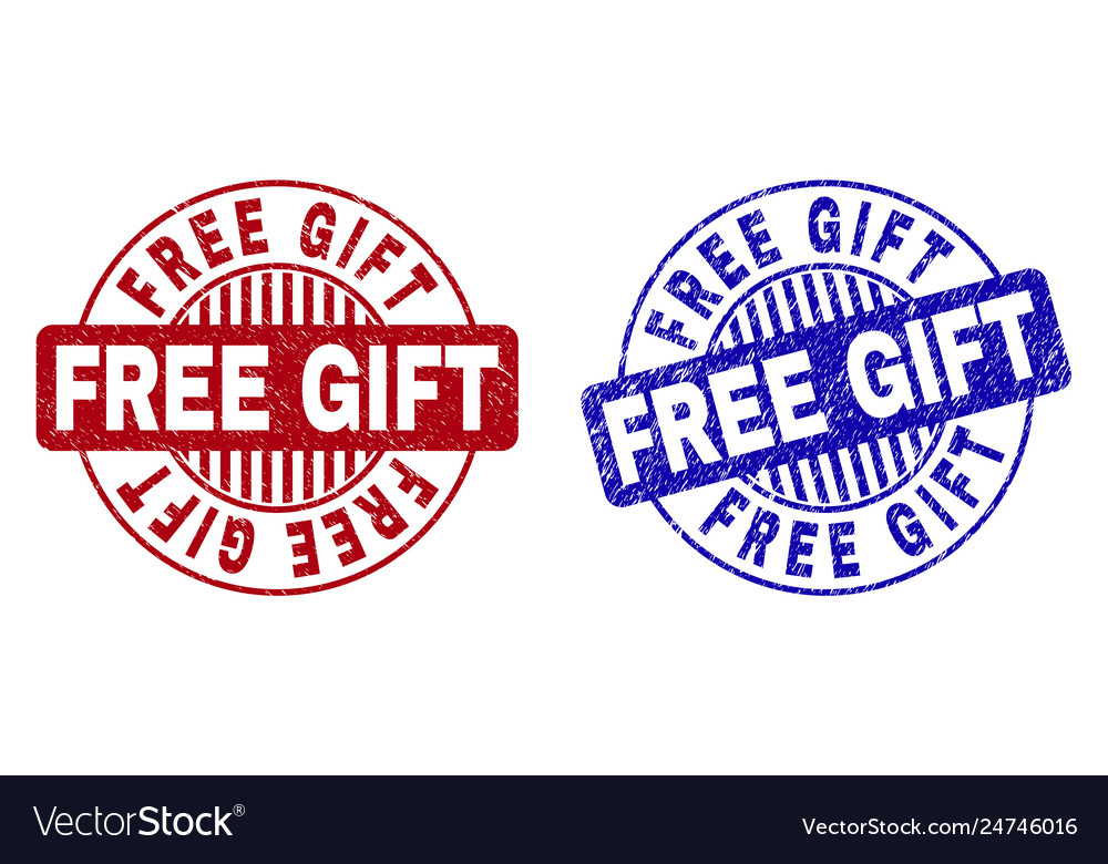 Grunge free gift scratched round watermarks