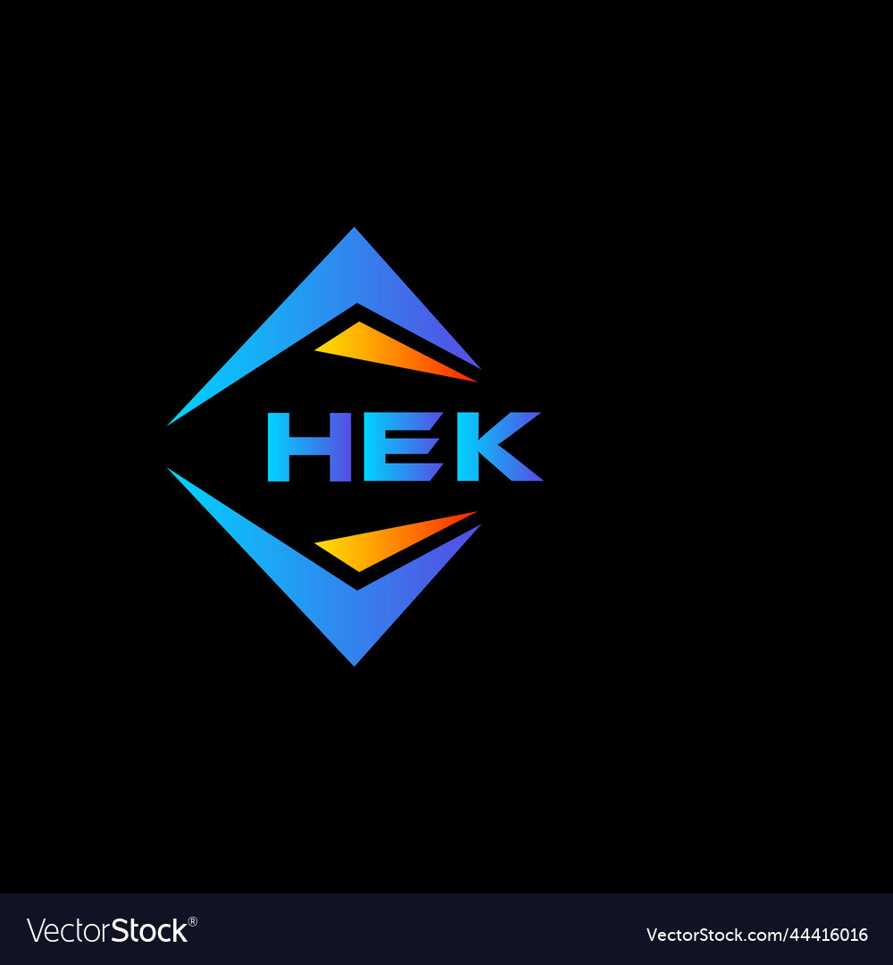 Hek abstract technology logo design on black