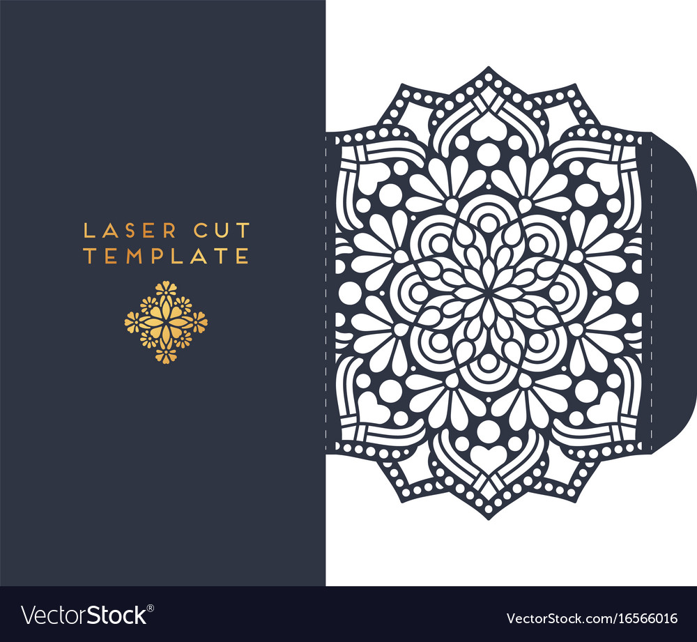 Laser Schnitt Floral Hochzeitskarte
