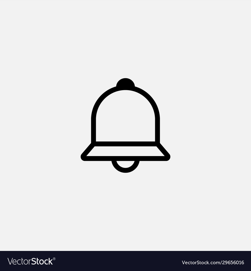 Notification bell icon symbol outline style