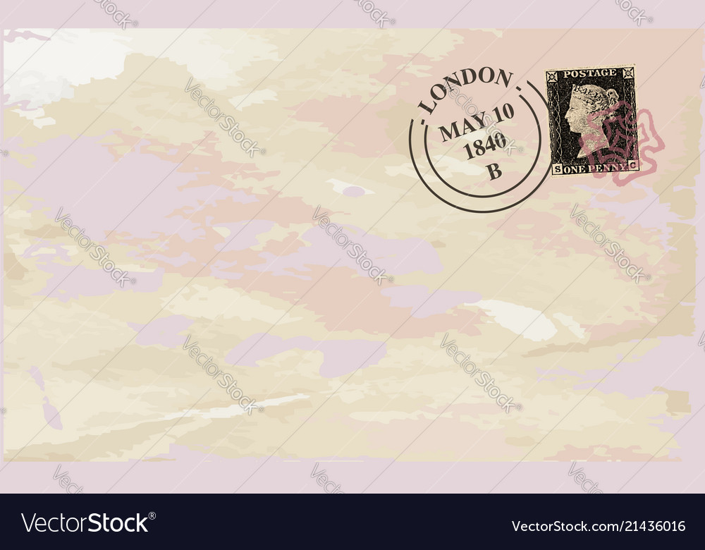 Old stamped envelope background