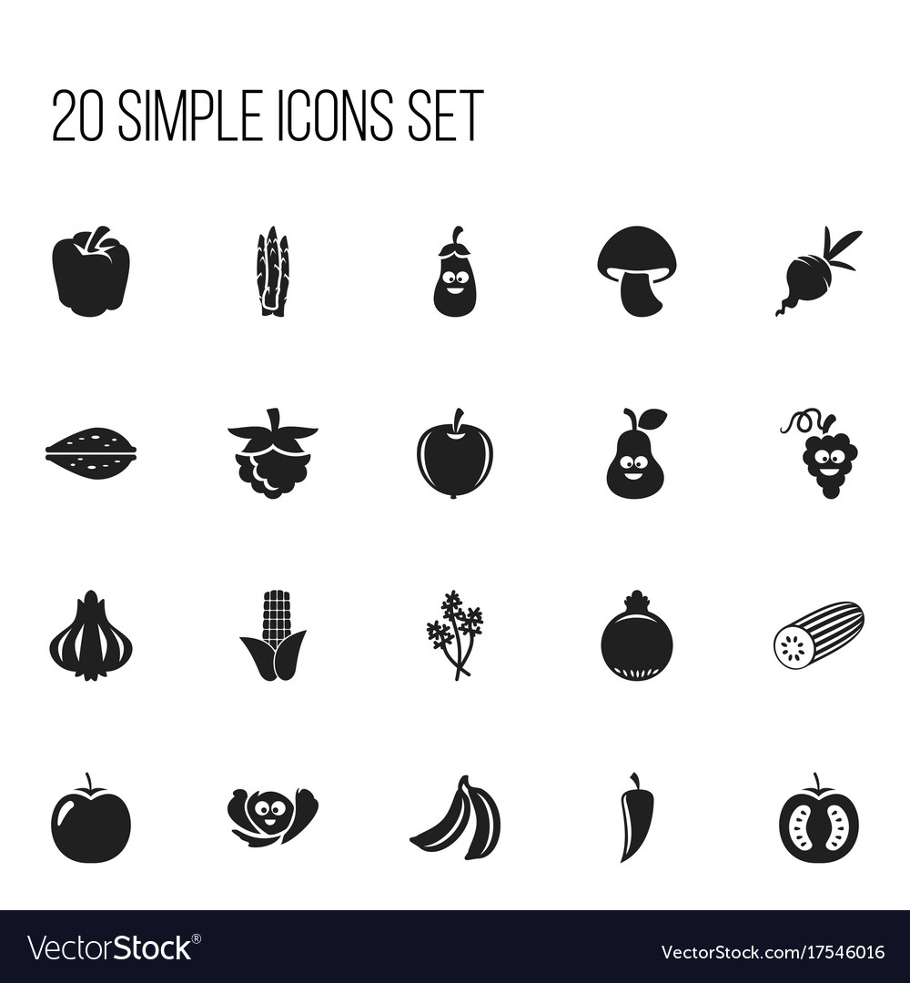 Set of 20 editable cookware icons includes