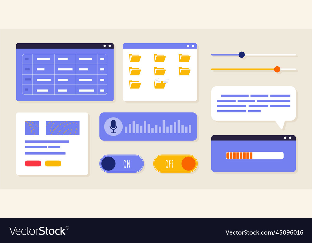 Set of user interface elements