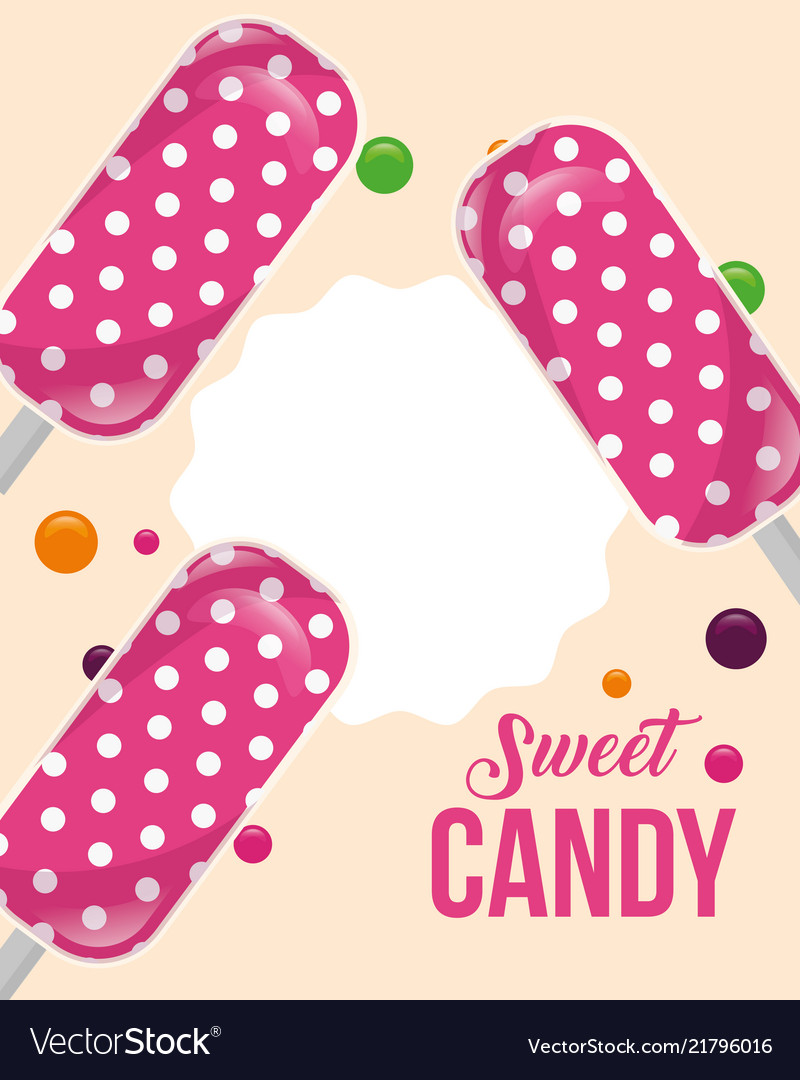 Sweet candy card Royalty Free Vector Image - VectorStock
