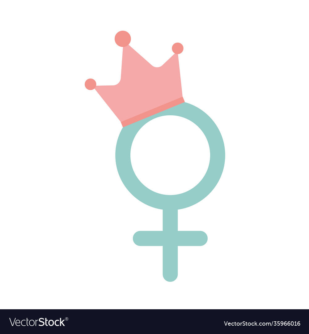 Venus symbol with one crown