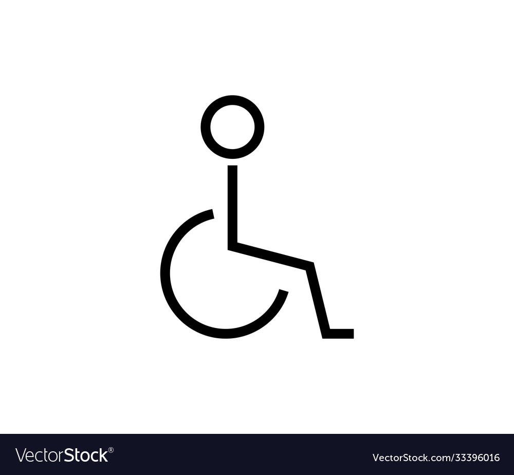 Wc line icon vector image Wc line icon