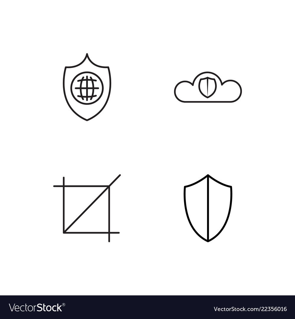 Web simple outlined icons set