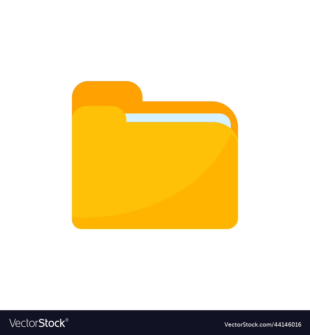 Yellow folders for organizing documents sorting vector image Yellow folders for organizing documents sorting