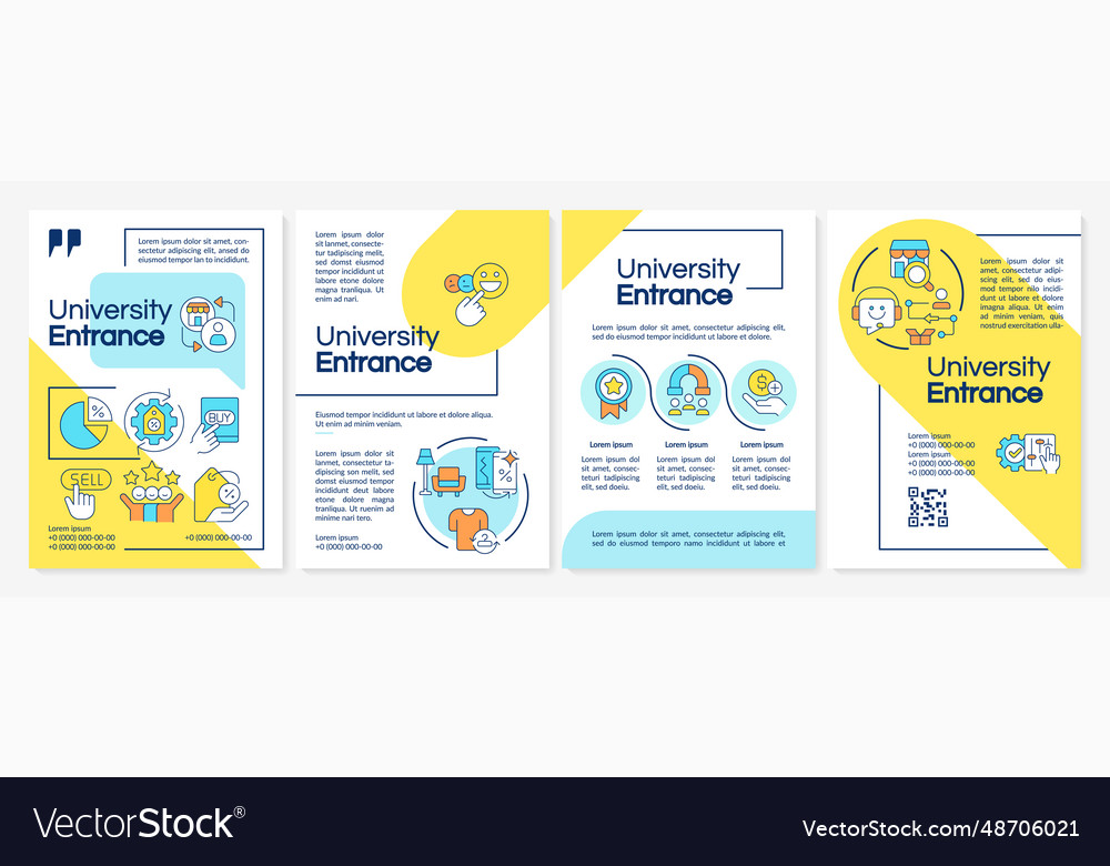 2d brochure with c2c linear icons vector image 2d brochure with c2c linear icons