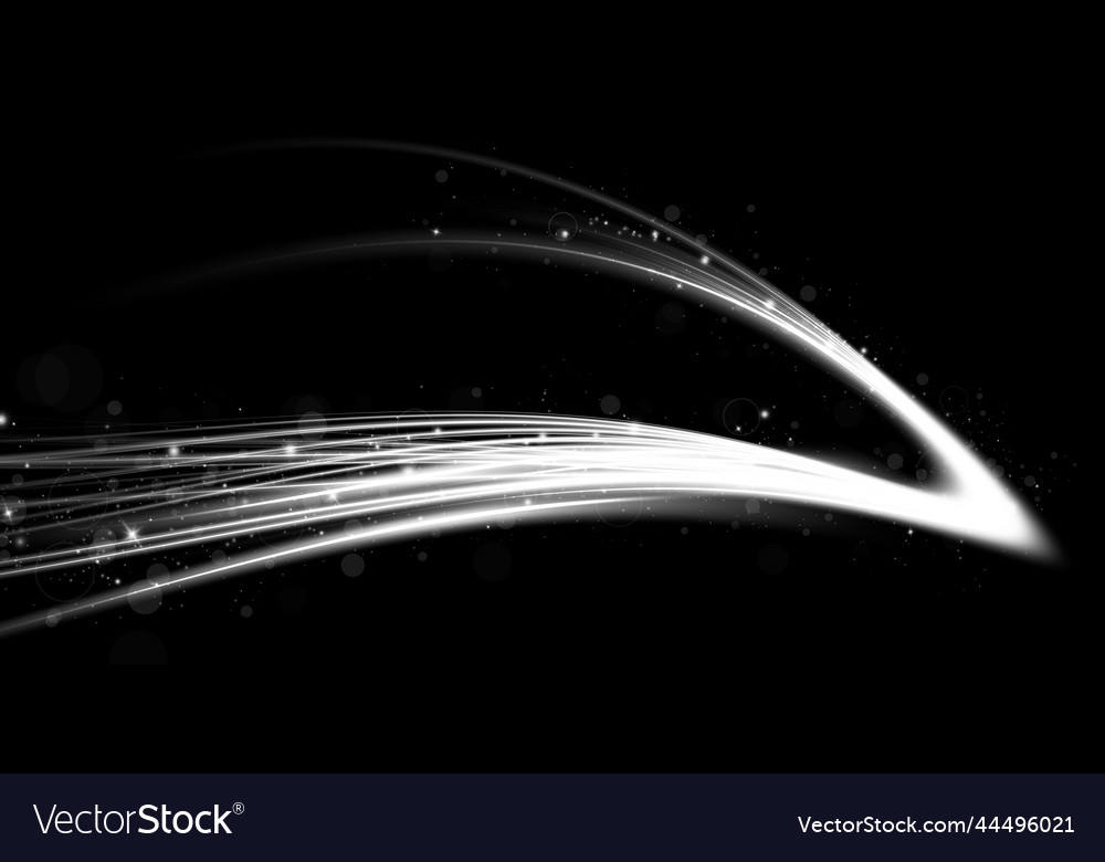 Abstract light lines of movement and speed