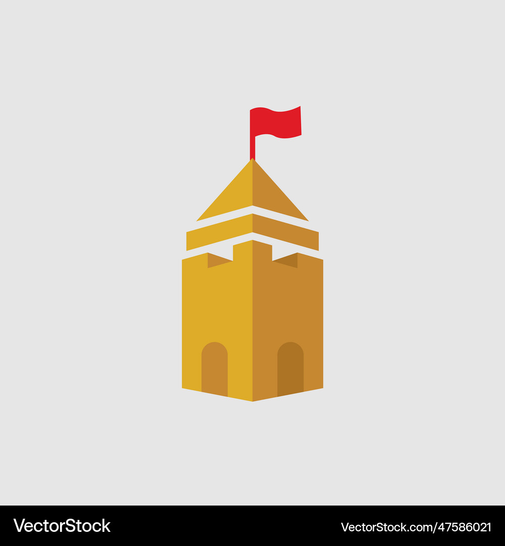 Castle logo design template Royalty Free Vector Image