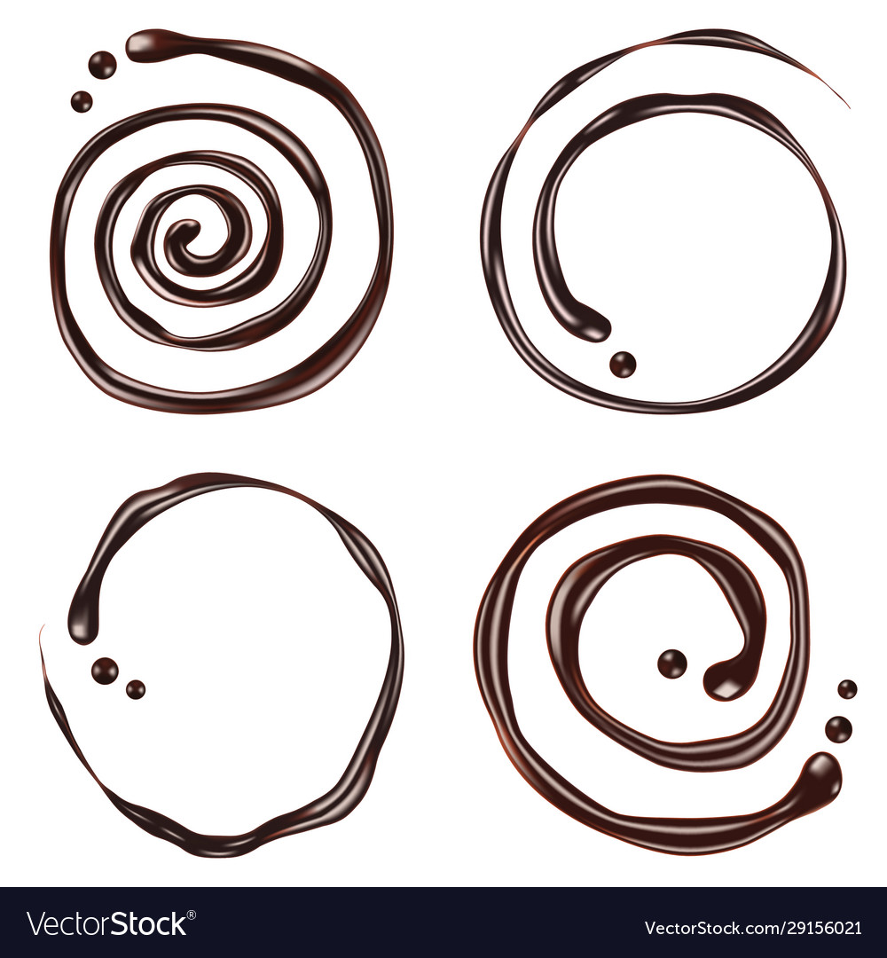 Chocolate swirl isolated on white background Vector Image