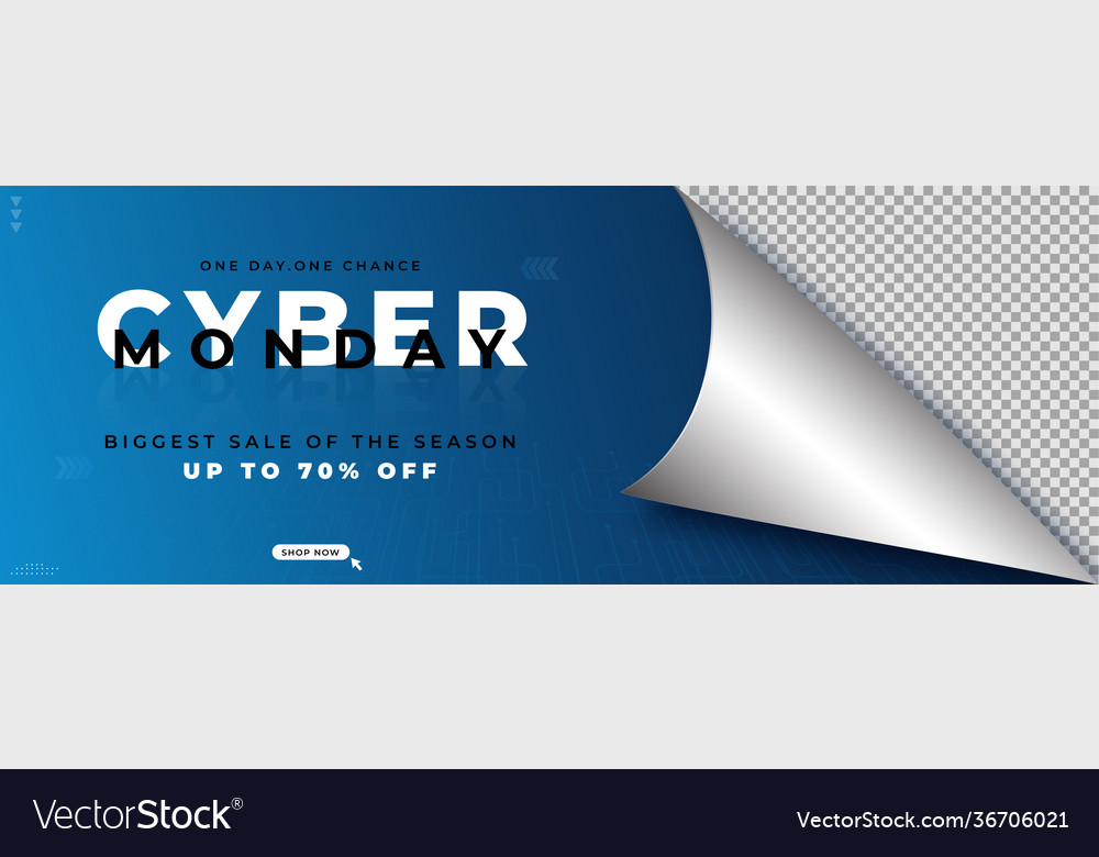 Curl paper header or banner design with 70 Vector Image Curl paper header or banner design with 70