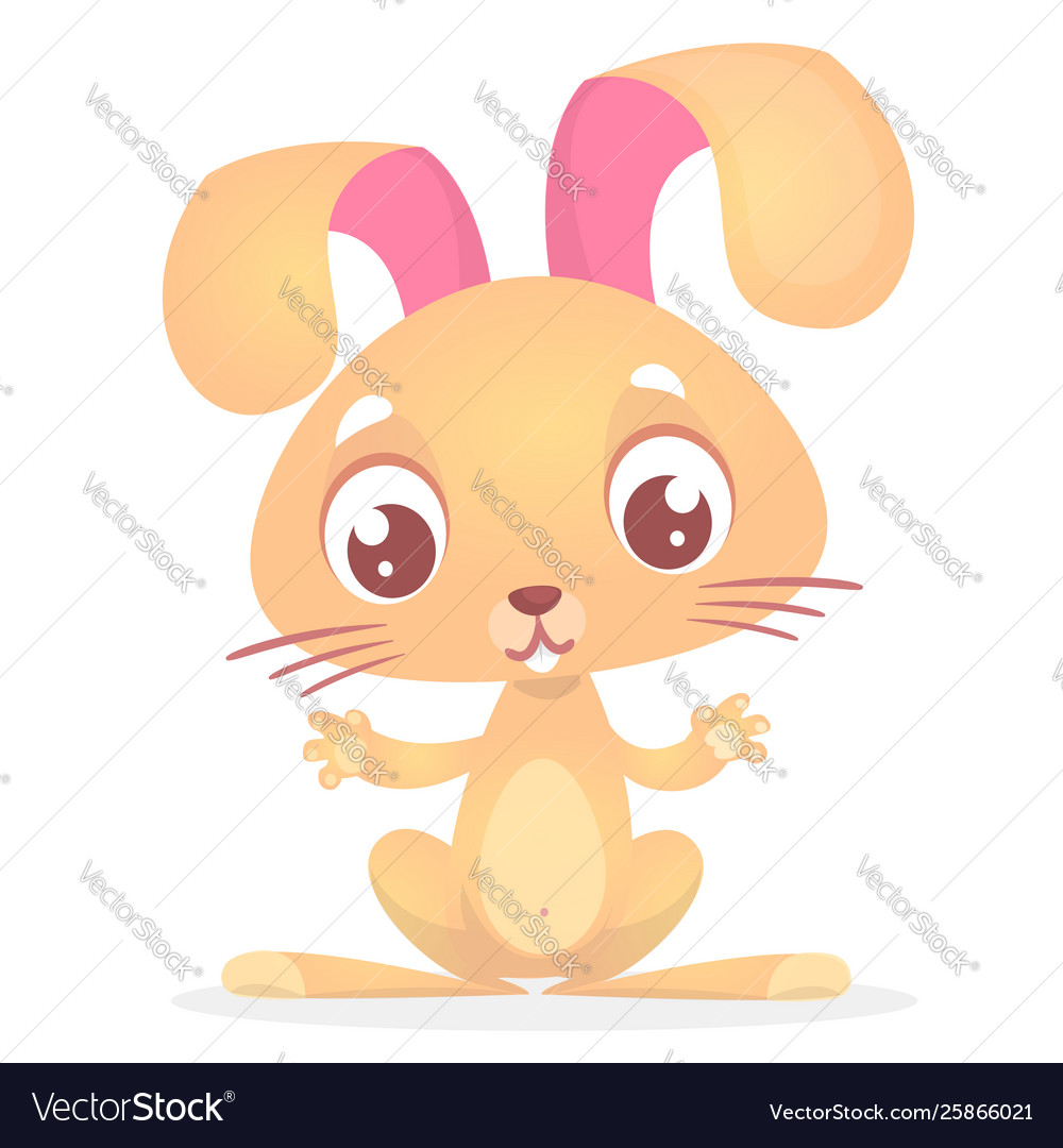 Cute cartoon rabbit with big ears Royalty Free Vector Image Cute cartoon rabbit with big ears Royalty Free Vector Image