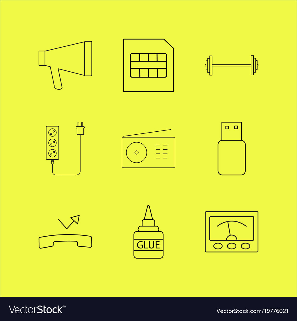 Devices linear icon set simple outline icons