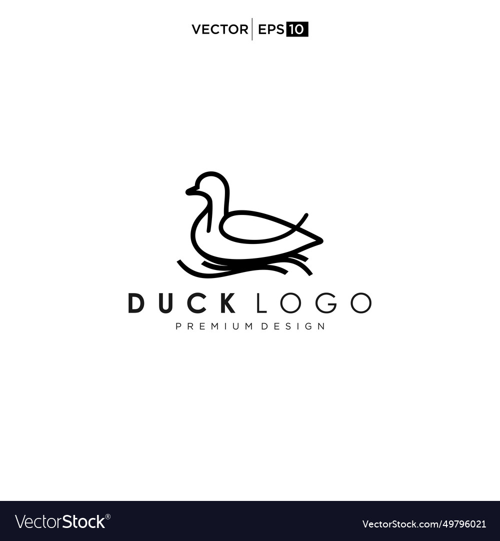 Duck logo design template Royalty Free Vector Image