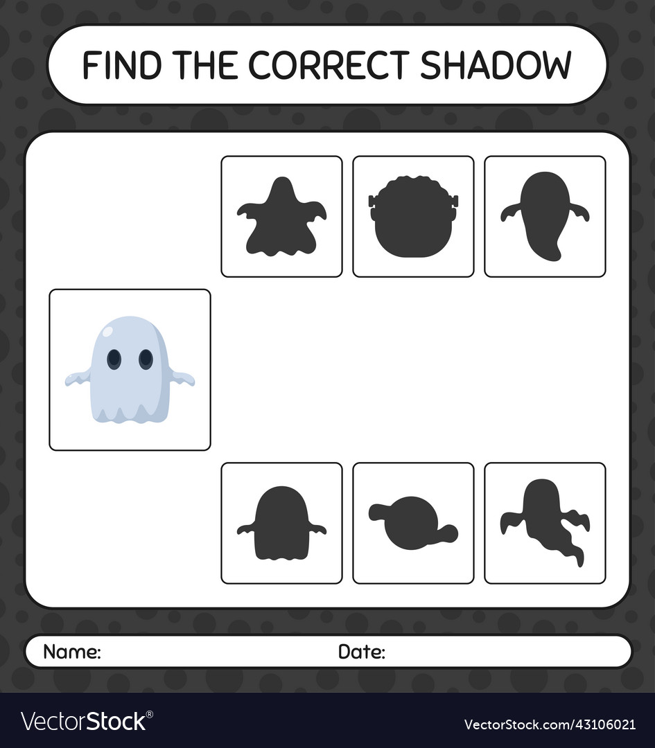 Find the correct shadows game with ghost