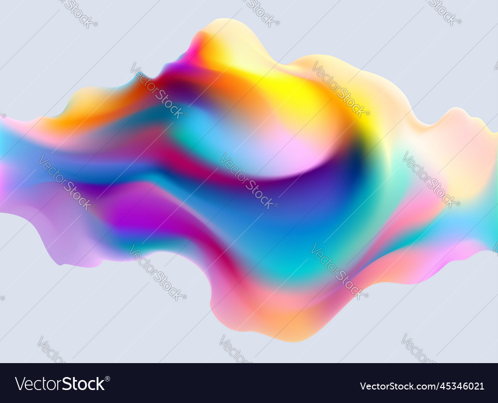 Fluid 3d object vector image Fluid 3d object