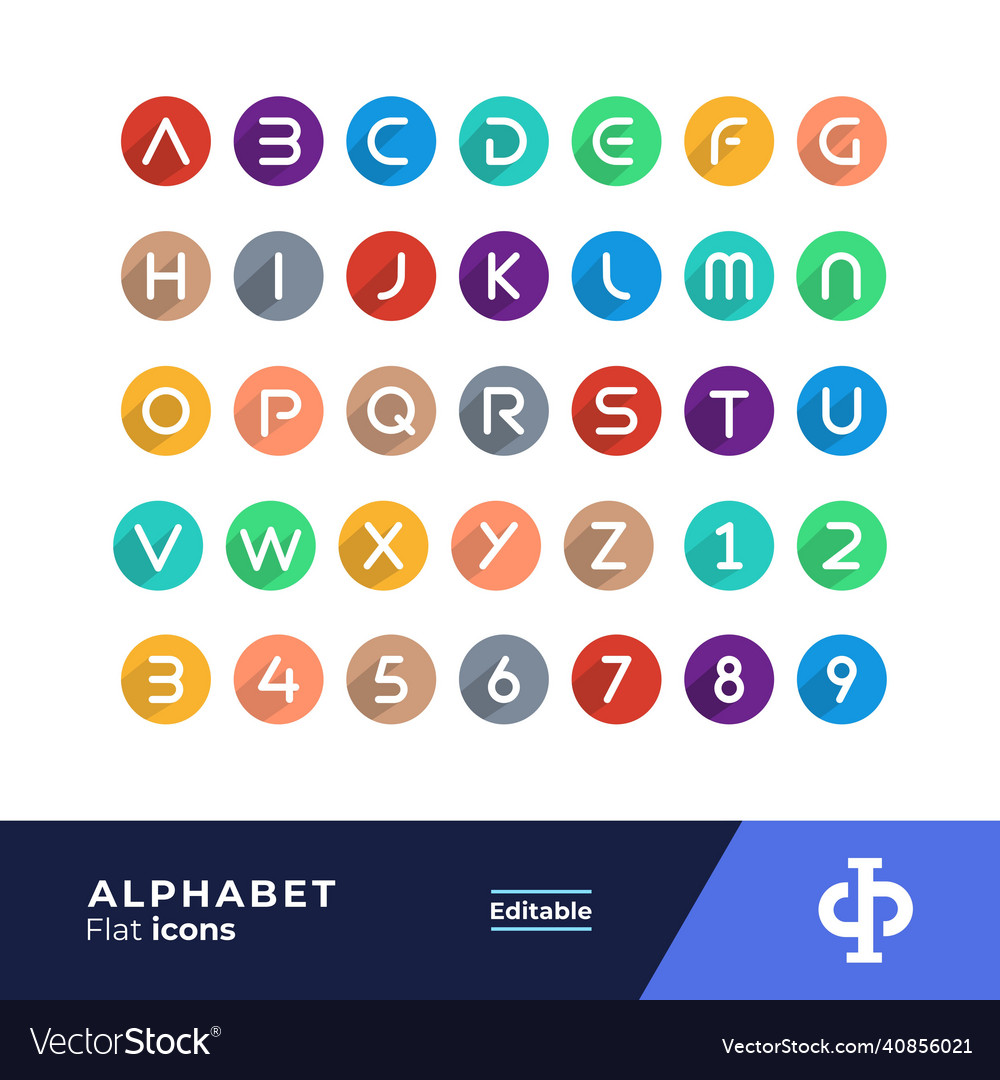 Graphic template of alphabet logo Royalty Free Vector Image