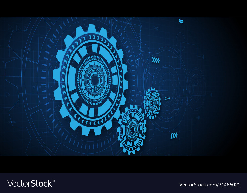 Hi-tech digital data connection system vector image Hi-tech digital data connection system