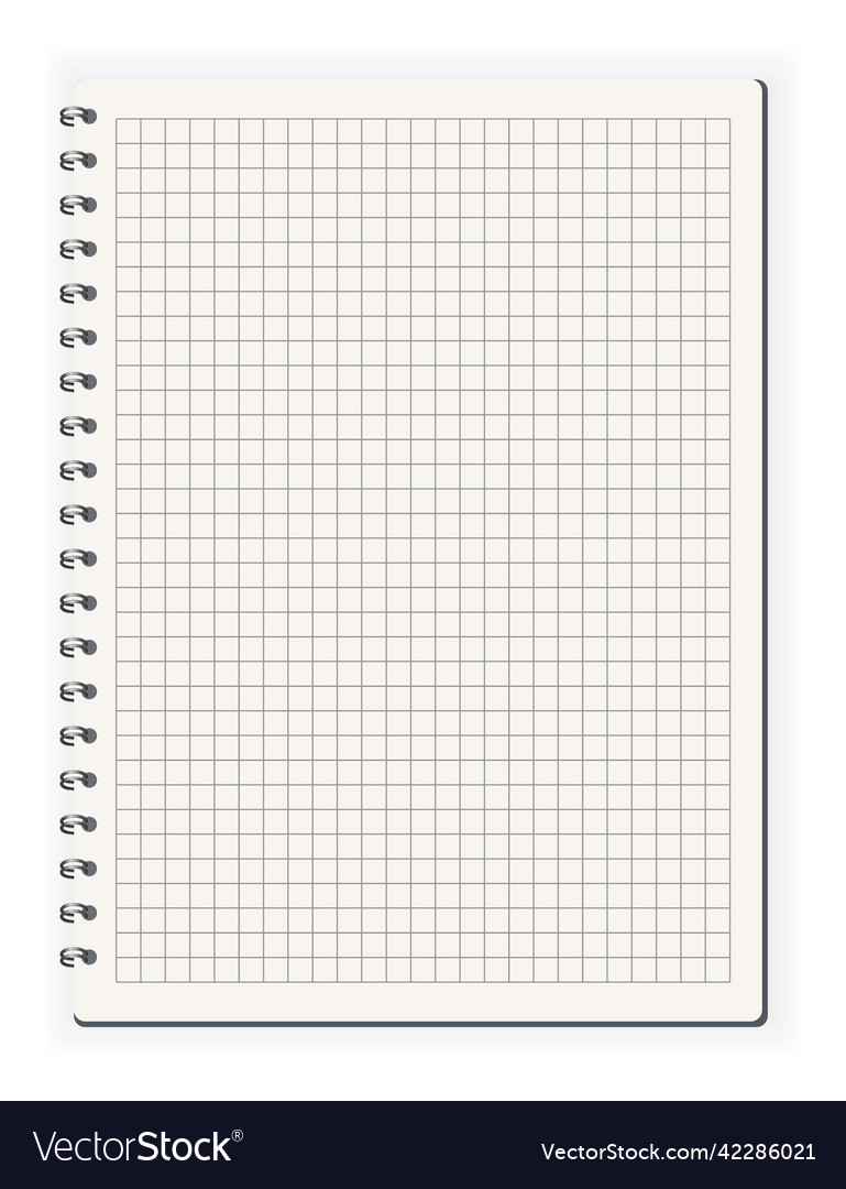 Notebook ined sketchbook blank page notepad vector image Notebook ined sketchbook blank page notepad